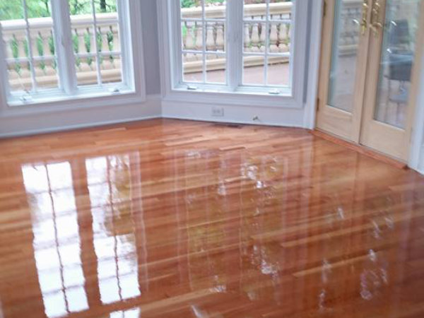 hardwood floor staining