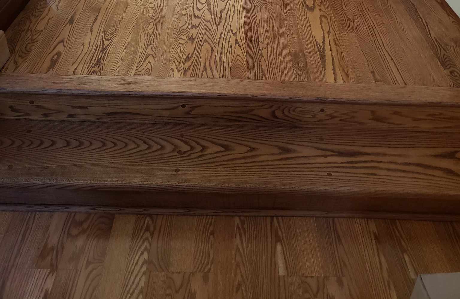 refinished hardwood floor and stairs