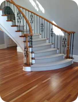 stunning hardwood floor and staircase